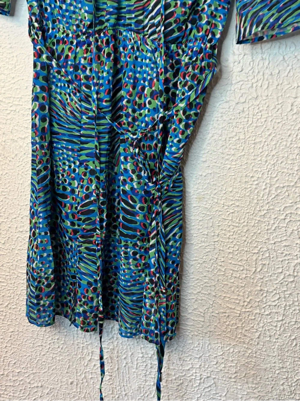 Blue Multicolor Printed Swim Coverup Tunic - Picture 6 of 16